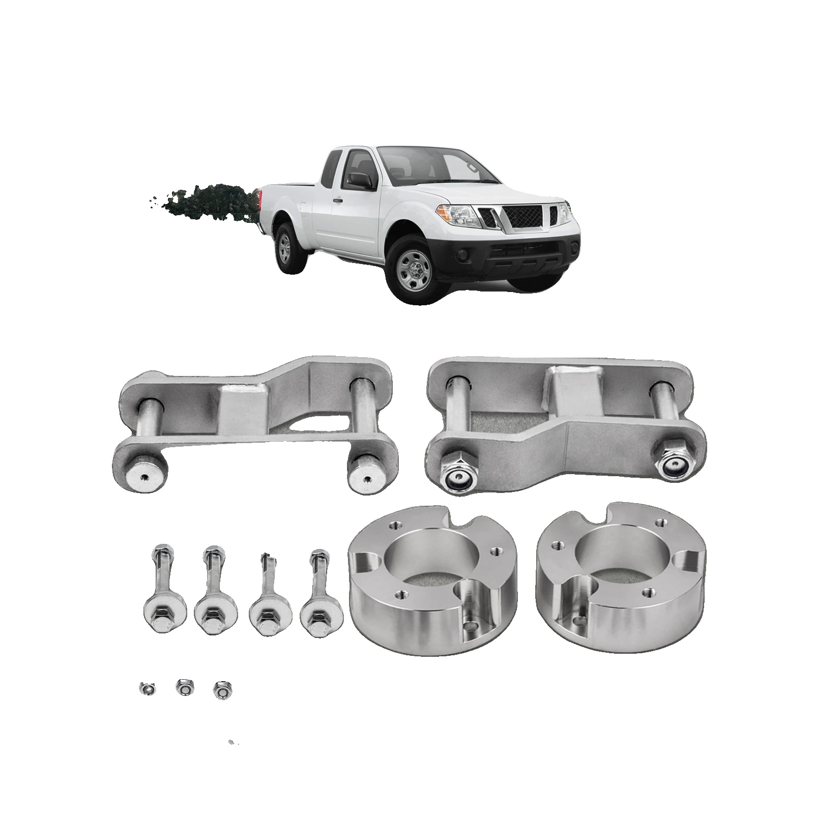 Lift-kit, T6 Billet-aluminium, 2,5" Vorne, 2" Hinten, Einfache Installation