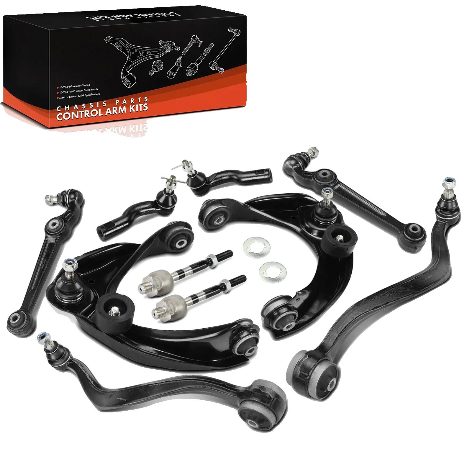 Steuerarmset, Stahlmaterial, Entworfen Für Mazda 6 2002–2006, Vorderachse, Set Aus 10 Teilen, Universelle Kompatibilität