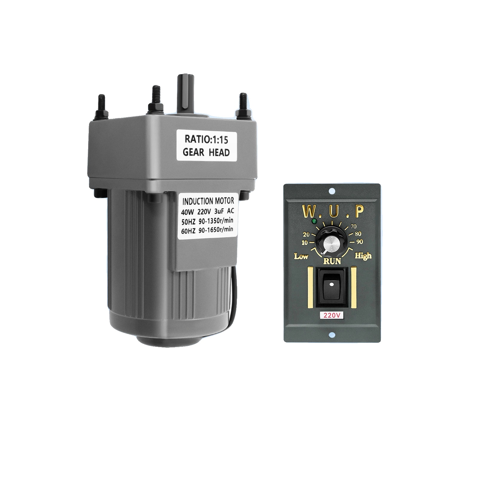 Getriebemotor, 220v, 40w, 15k Übersetzungsverhältnis, 90-1350 U/min, Drehmoment 3,86n.m