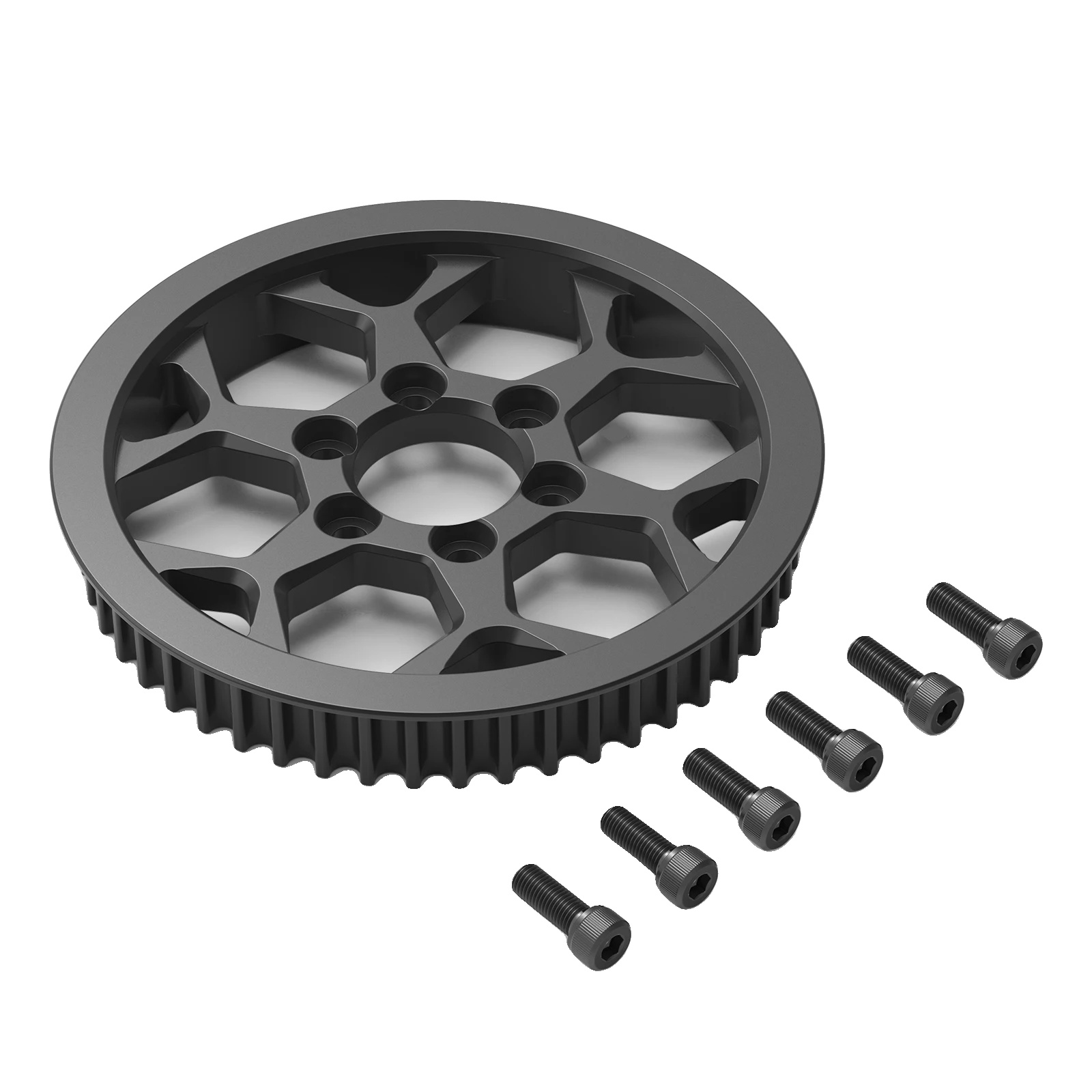 Stahl Sekundärrolle, Ausgehöhltes Design, Cnc-bearbeitete Präzision, Schwarz