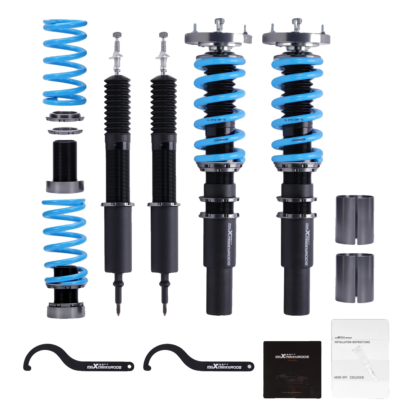 Gewindefahrwerk-kit, Höhenverstellbar 1-3 Zoll, 10 Kg/mm Federrate Vorne, 8 Kg/mm Federrate Hinten