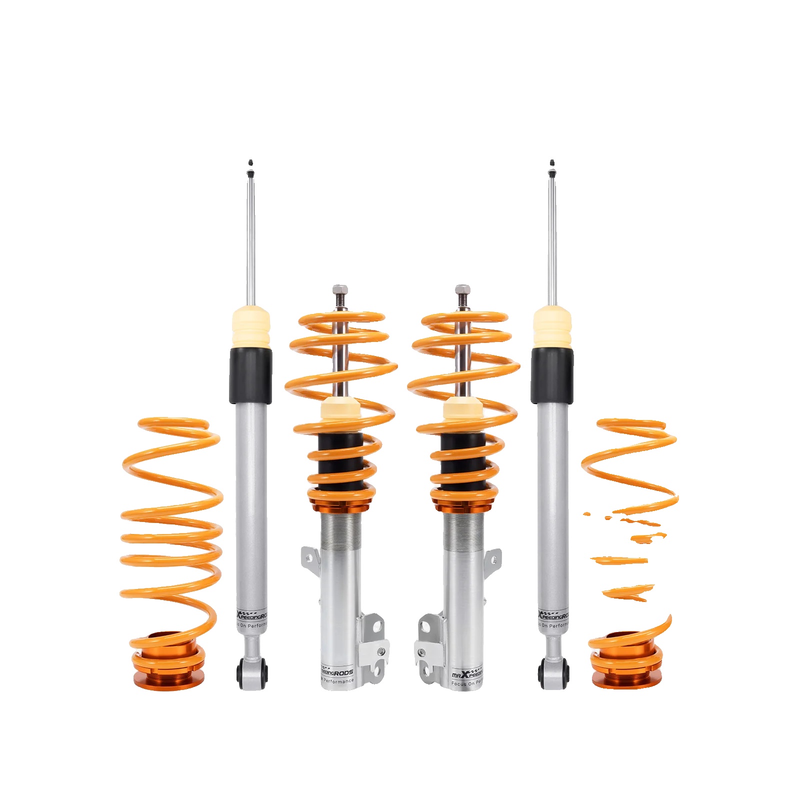 Gewindefahrwerk Kit, Hochfester Stahl, Höhenverstellbar 30-60 Mm, Kompatibilität Mit Ford Fiesta Mk7 1.6 St 2008-2017, Verbesserte Handhabung, Bis Zu