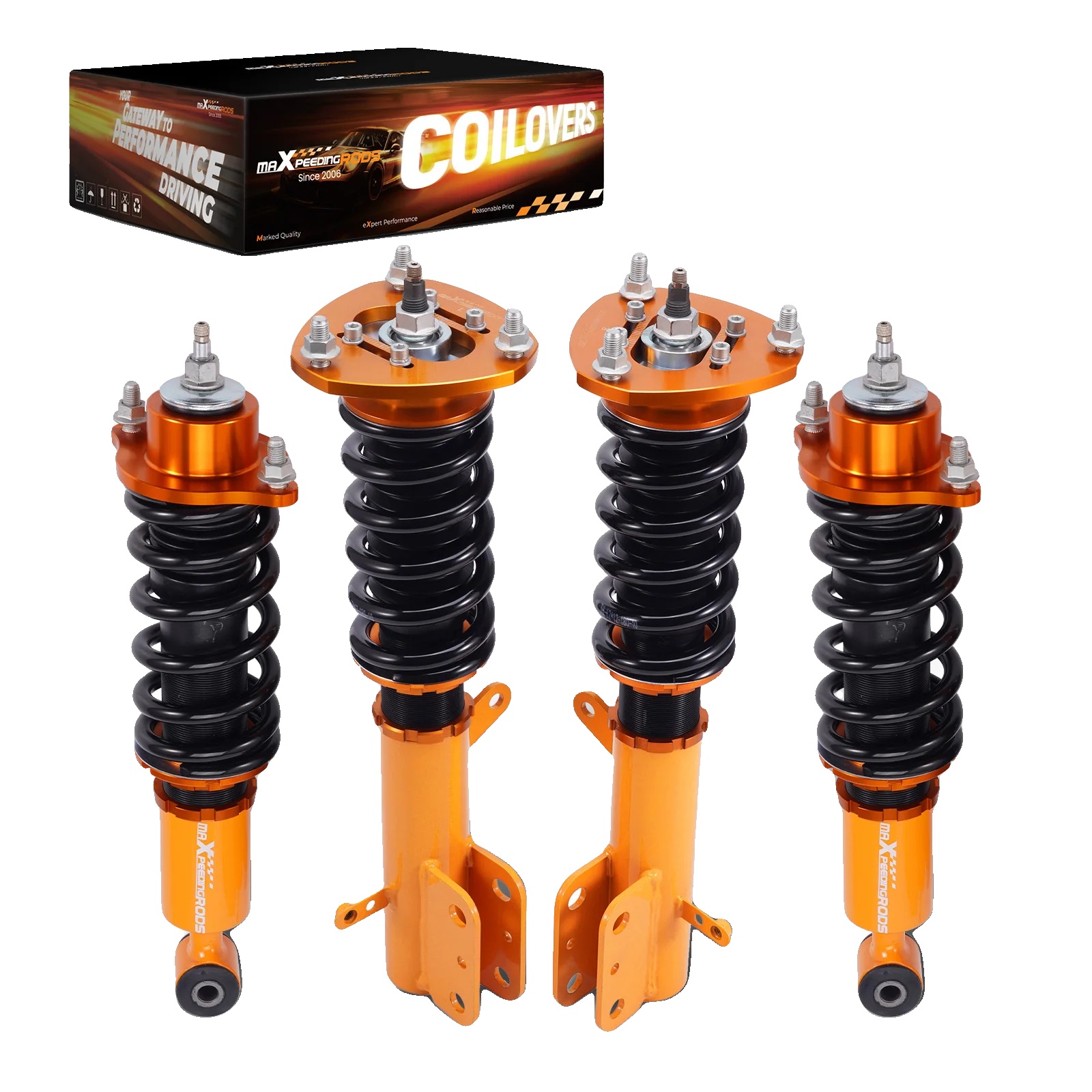 Verstellbare Coilovers, Hochfester Stahl, Maximale Tragfähigkeit 1500 Lbs, Verstellbarer Höhenbereich 1,5 - 3 Zoll, Kompatibilität Dodge Caliber