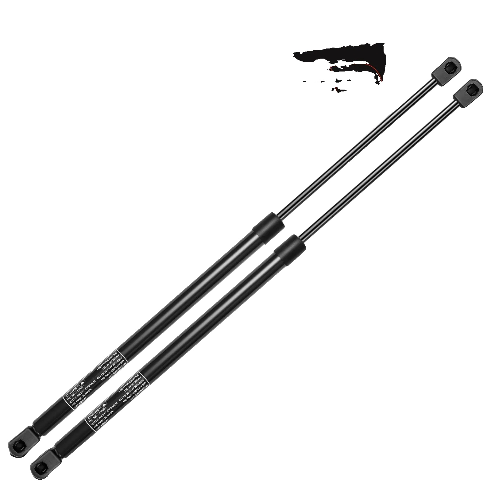 Gasfeder-dämpfer, Kolbenstangen-durchmesser 8 Mm, Hub-länge 275 Mm, Gehäuse-durchmesser 18 Mm, Länge 653 Mm, Druckkraft 320 N