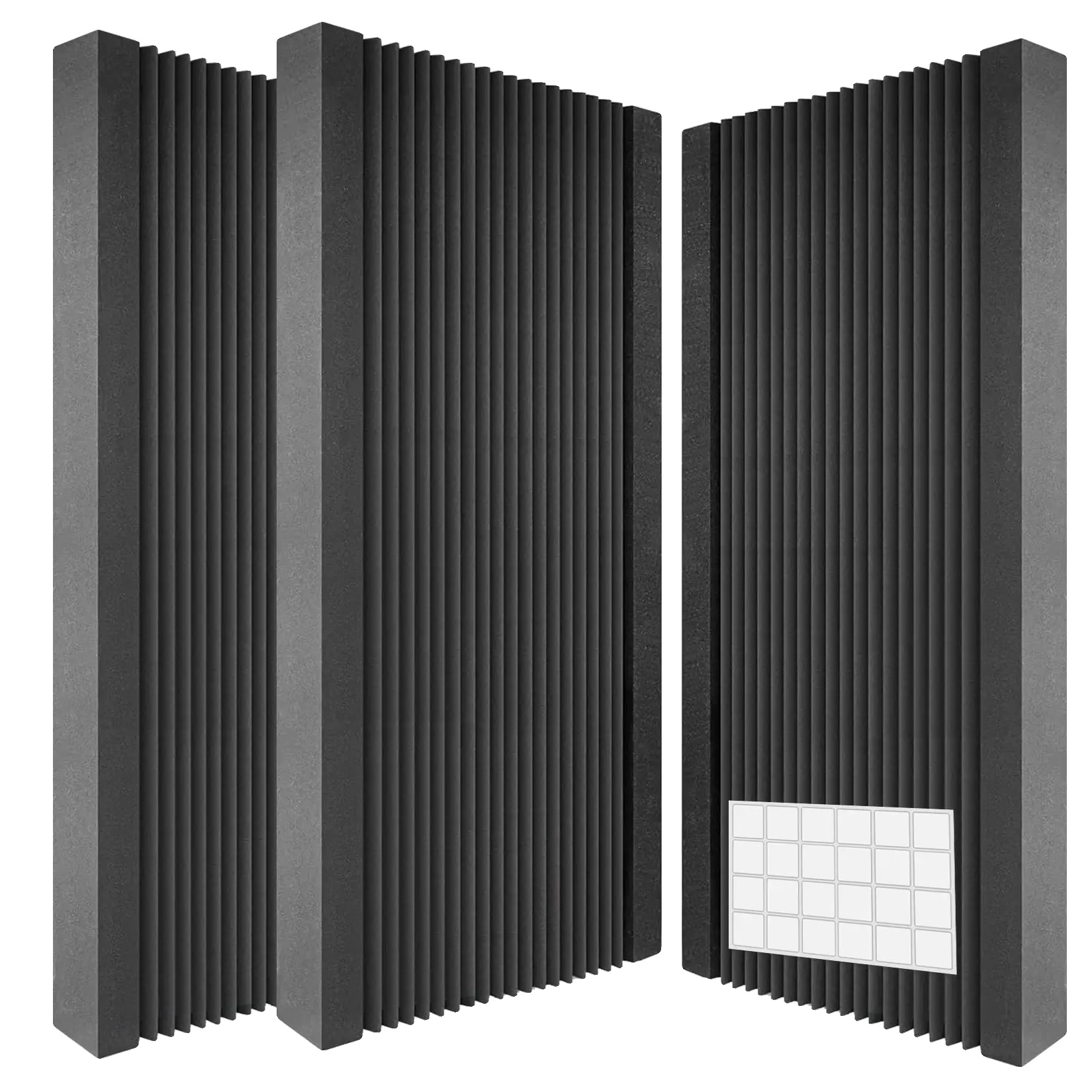 Akustikpaneele, Geräuschreduzierung, Einfache Installation, Schwarz