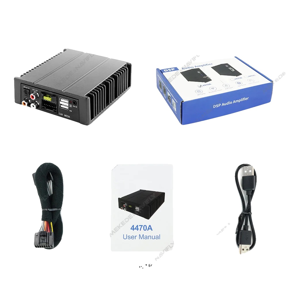 Auto Dsp-verstärker, 80w X 4 Ausgang, Mehrfacheingangs-kompatibilität, Ss-dsp4470-om