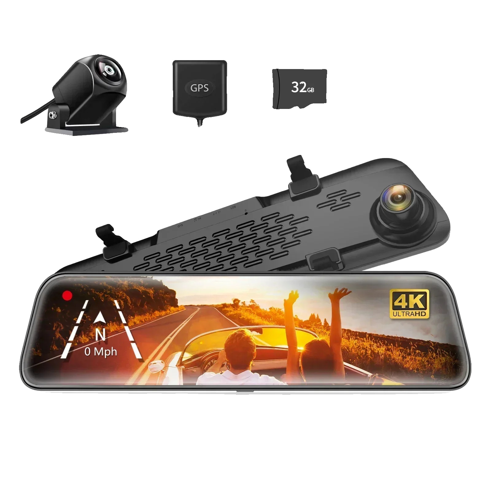 Dashcam, 4k Auflösung, Dual-kamerasystem, 4k Kein Fest Verdrahtetes Kit, 32g-a