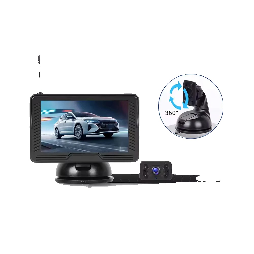 Rückfahrkamera-system, 4,3 Zoll Bildschirm, Kabellose Verbindung, Ip69 Wasserdicht, Hd-auflösung 800x480, Einfache Installation