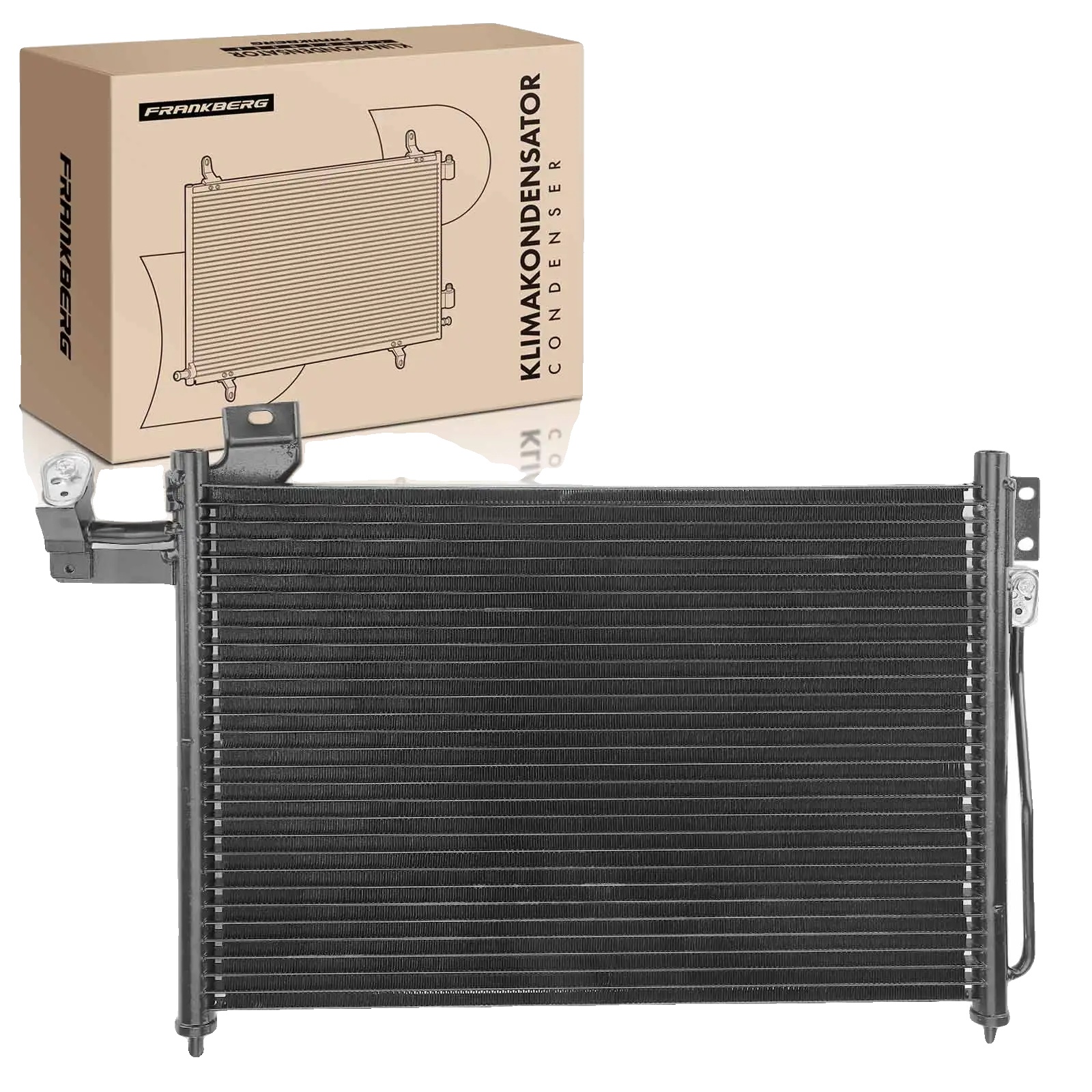 Kondensator Klimaanlage, 431 Mm X 298 Mm X 16 Mm, Eingangsdurchmesser 12,9 Mm, Auslassdurchmesser 8,5 Mm, Geeignet Für Mazda 323 F/s Vi 2.0l