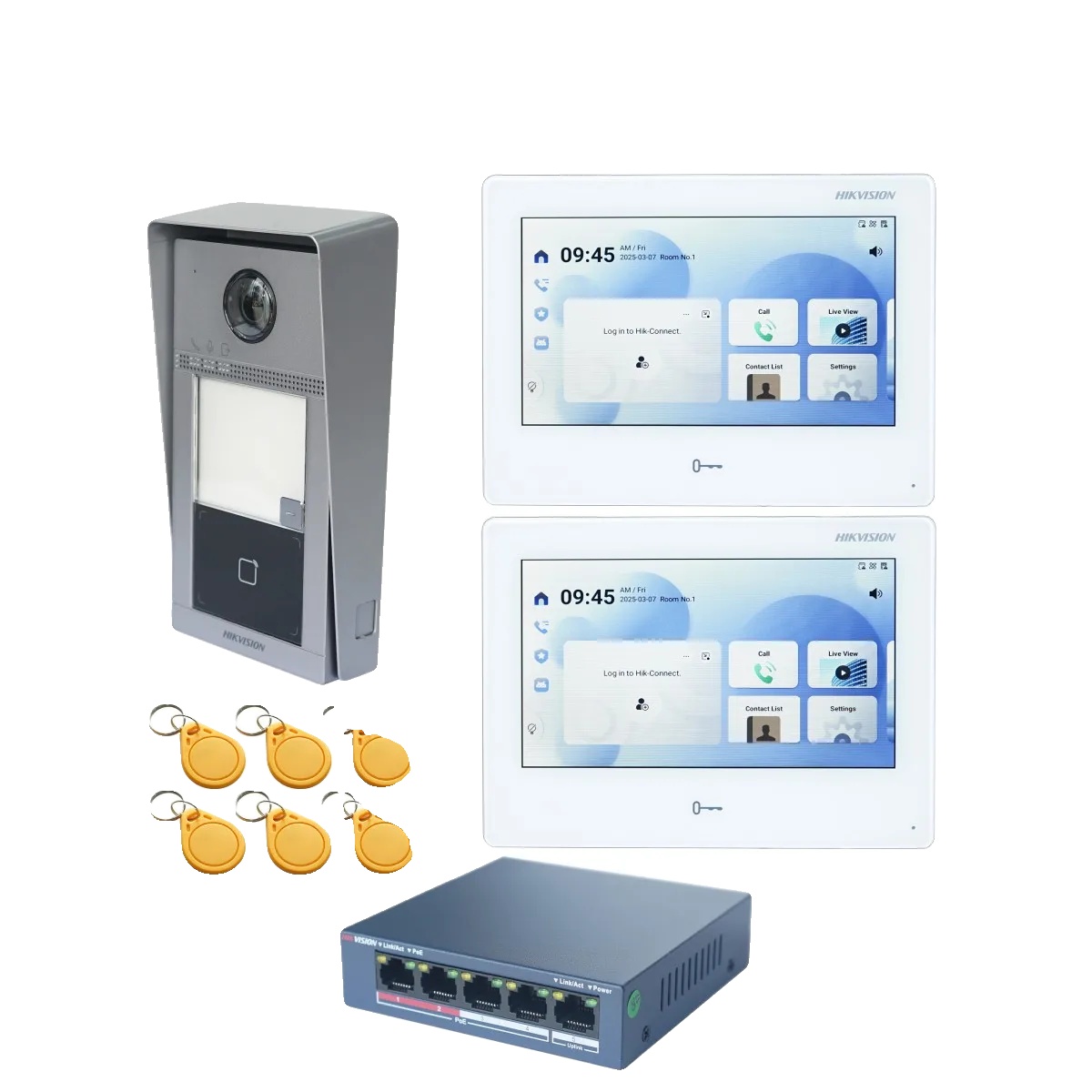 Intercom-system, Freisprechkommunikation, Hochauflösende Video, 1btn Oberfläche 2bildschirm