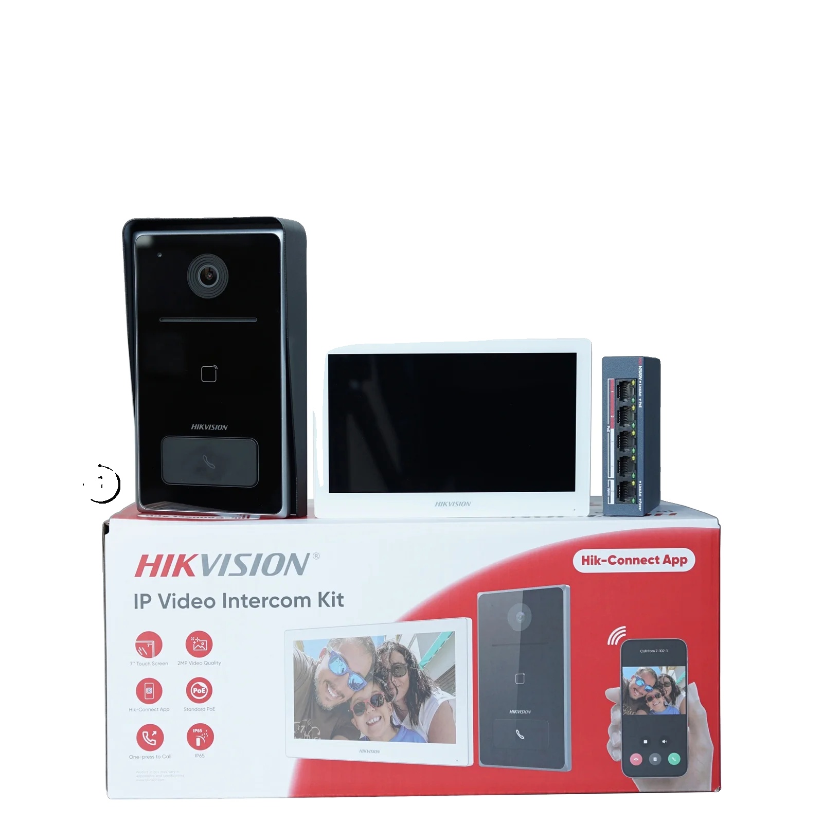 Intercom-system, Hd-video, Zwei-wege-audio, Poe Kit Regenabdeckung