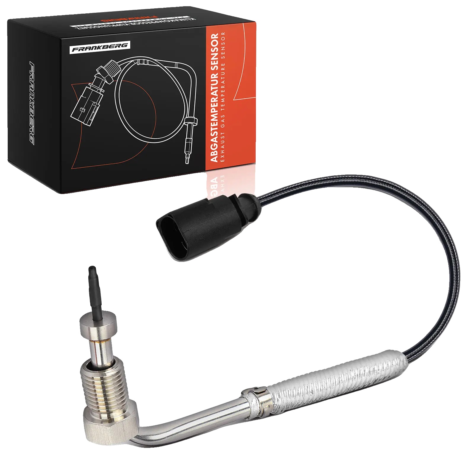 Temperatursensor, Kabellänge 430 Mm, D-form Stecker, M14x1,5 Gewindegröße, 2-polig, Ntc-sensor