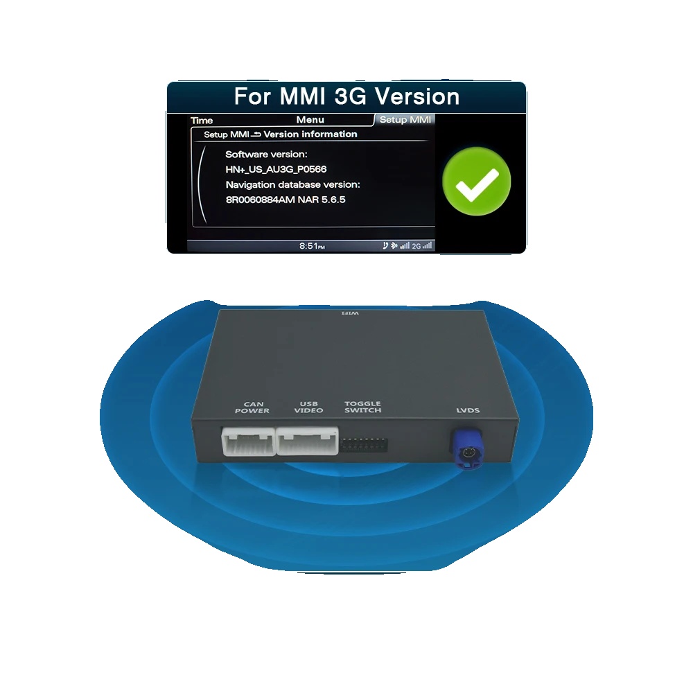 Drahtloser Carplay Android Auto Adapter, Audi-kompatibilität, Erweiterte Funktionen, Für Hn+ Hn+r Hnr