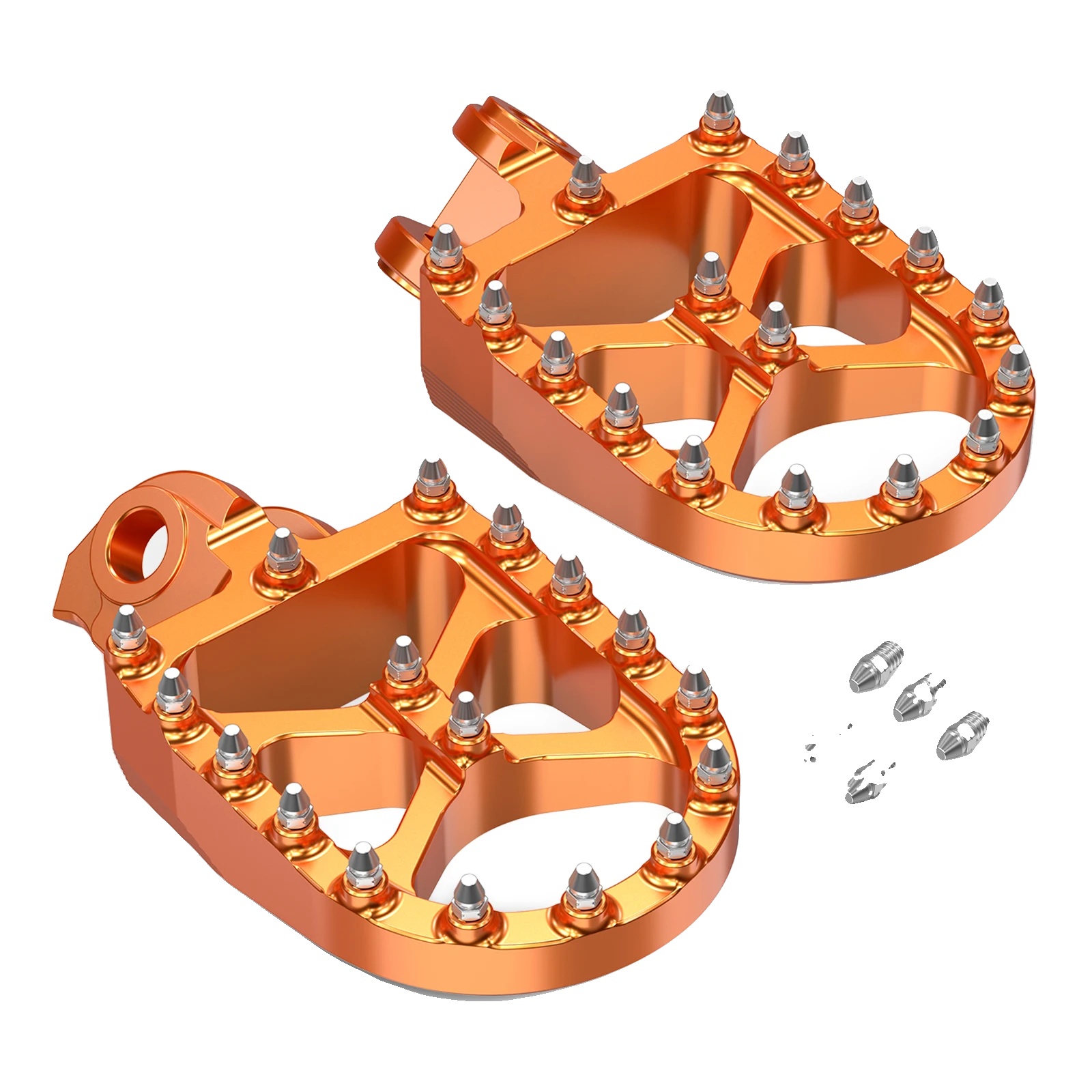 Fußrasten, Verbesserter Grip, Robuste Konstruktion, Orange