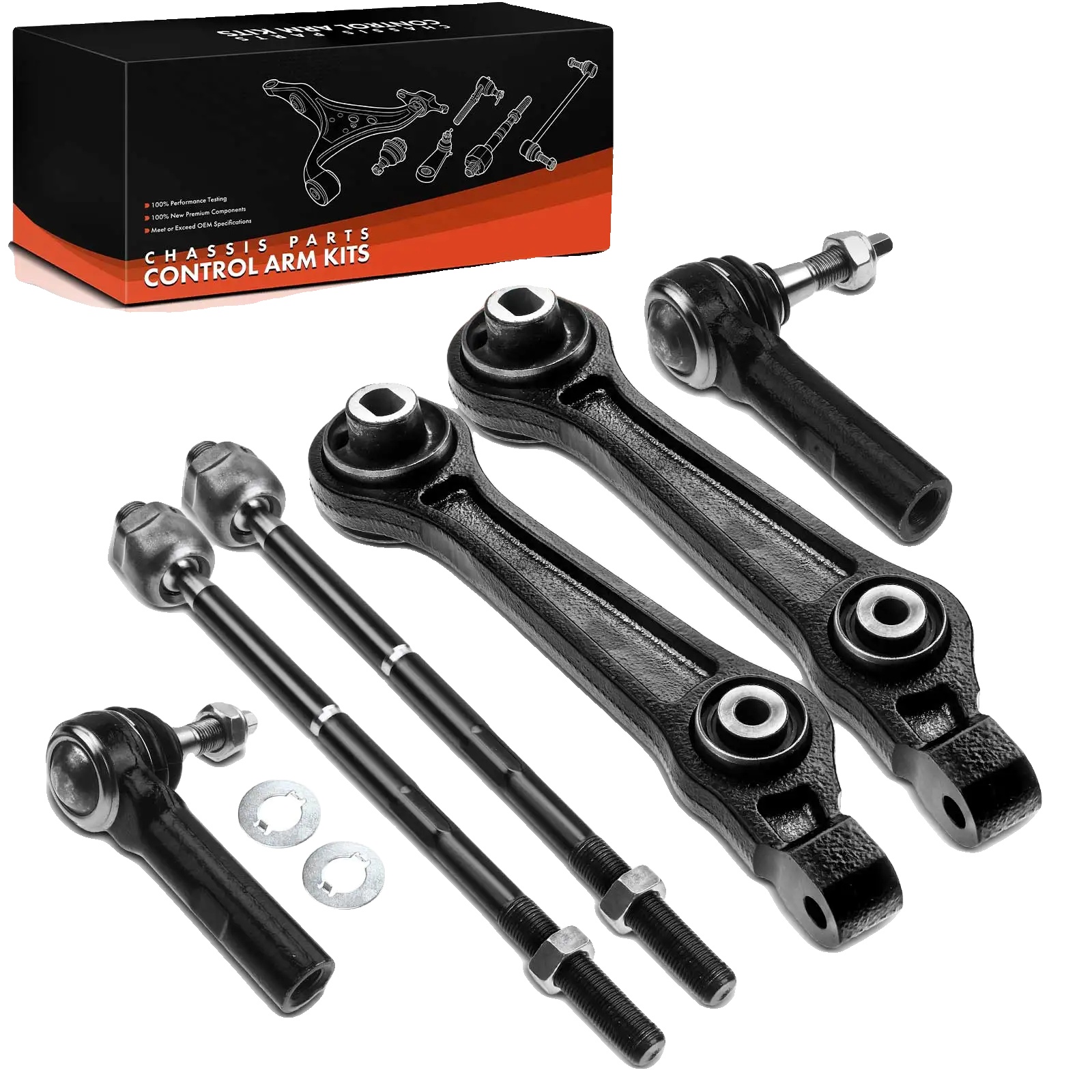 Steuerarmset, Hochwertiger Stahl, Vorderachskomponente, Geeignet Für Chrysler 300 C Und Dodge Charger, Set Aus 6 Steuerarmen, Präzise Technik Für