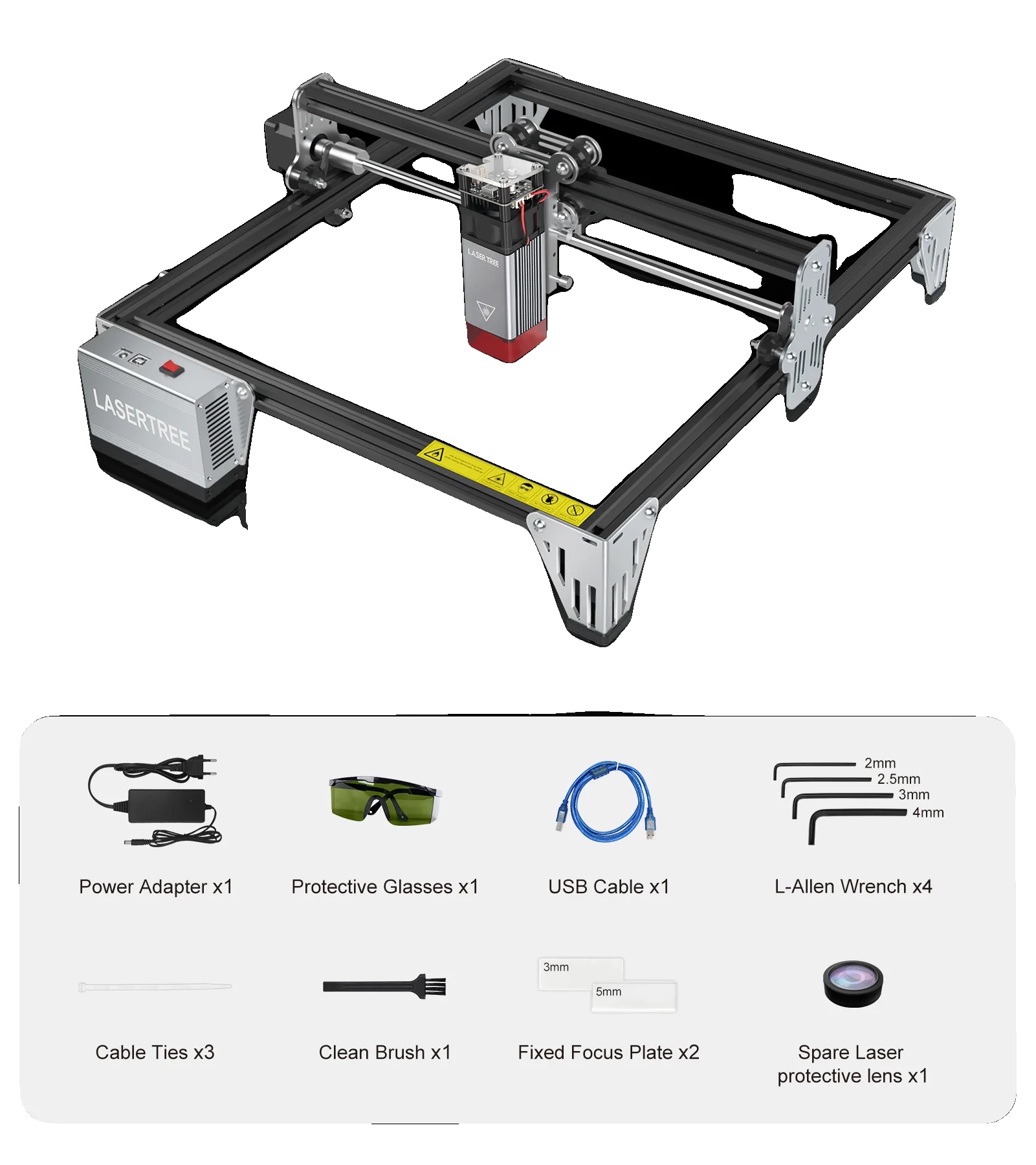 Lasergravierer, 5w Optische Leistung, 300mm X 300mm Arbeitsbereich, Lt-k1-mini-5w, Eu-stecker