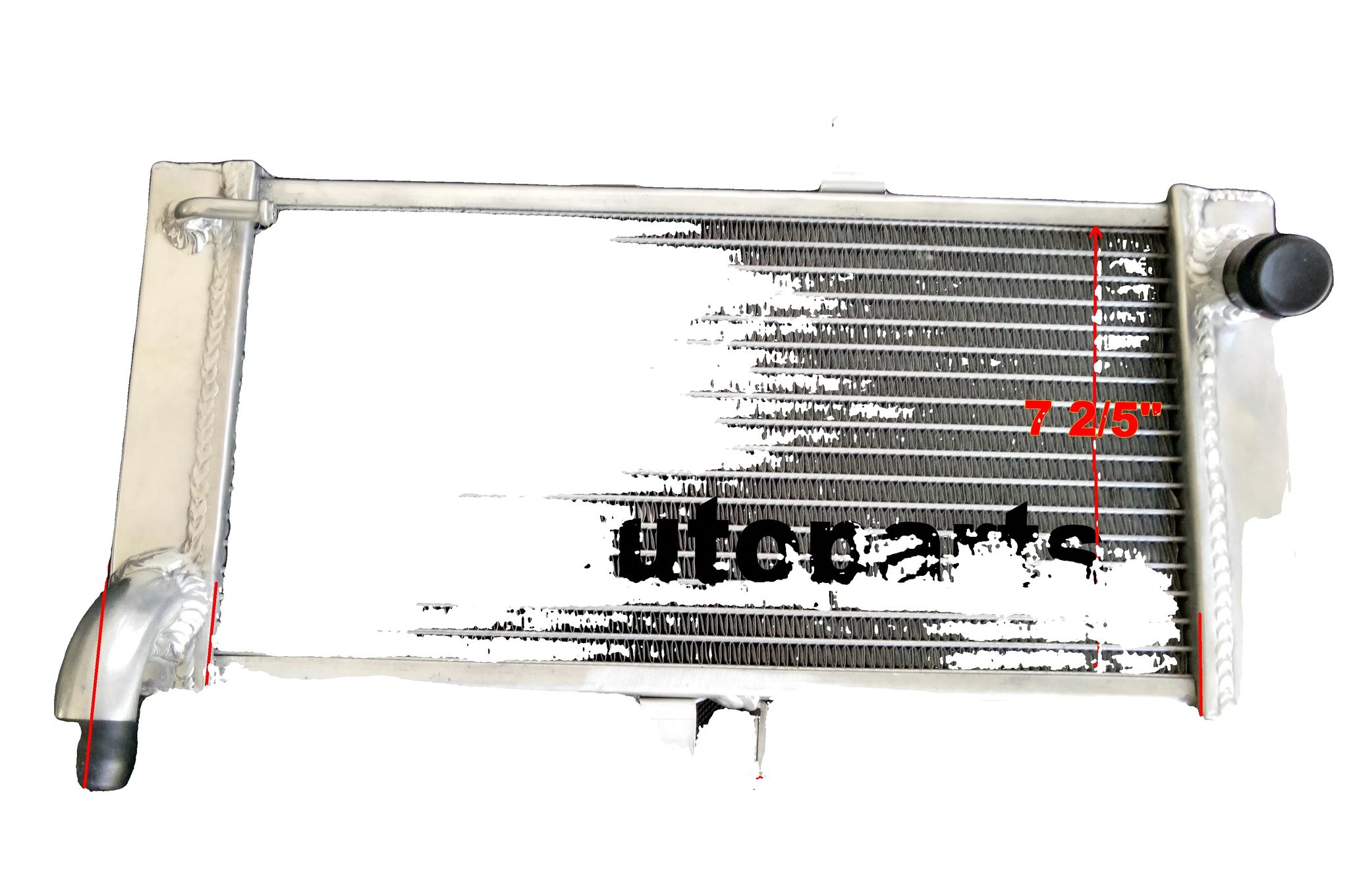Aluminiumkühler, 2,5 Kg, Kompatibilität Für Suzuki Gsf1250 Bandit 2007-2014, Gsx650f 2008-2016, Erhöhte Kühlleistung 40%, Tig-geschweißte Konstruktion