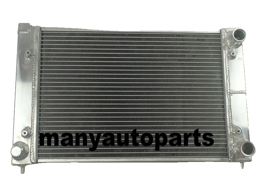 Aluminiumkühler, Kernmaß H308mm X B430mm X T40mm, Gesamtmaß H338mm X B544mm X T102mm, Einlass/auslass Φ32mm, Gewicht 6,5 Kg, 2 Reihen