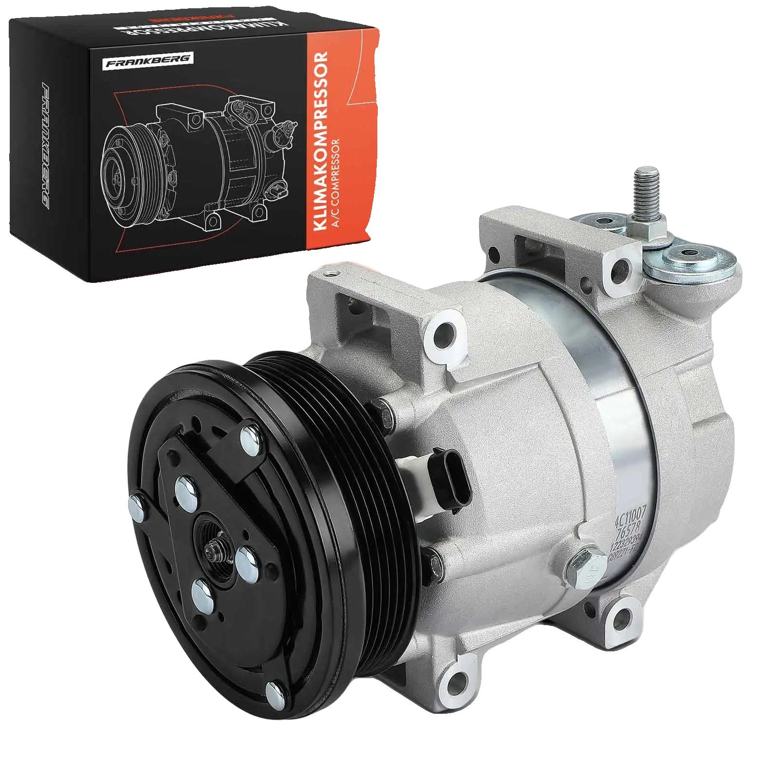 Klimaanlagenkompressor, Riemenscheibendurchmesser 119,6 Mm, Nennspannung 12 V, Kältemitteltyp R134a, Ölfüllmenge 200 Ml, Kompatible Fahrzeuge