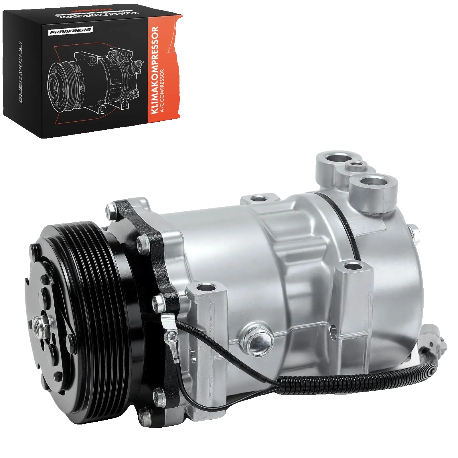 Klimakompressor, Riemenscheibendurchmesser 119 Mm, Kältemittel R134a, Nennspannung 12 V, Ölfüllmenge 160 Ml, Kompatibel Mit Automarken