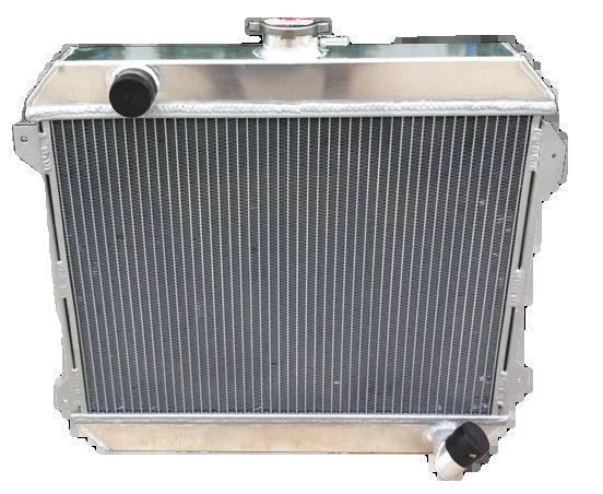 Aluminiumkühler, Kernstärke 56mm, Kernmaß 478mm X 357mm X 56mm, Gesamtmaß 530mm X 470mm X 80mm, Einlass/auslassmaß 35mm, Kompatibel Mit Datsun 510 720
