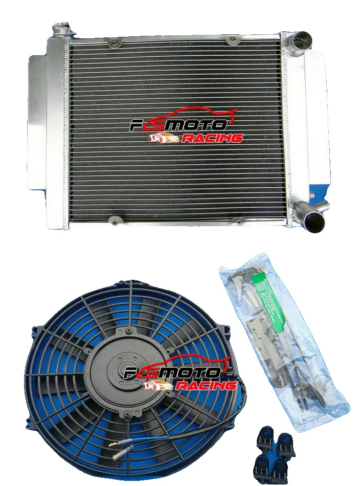Kühler Und Ventilator, Ganz Aus Aluminium, Kernmaß 450 X 388 X 56 Mm, Gesamtmaß H16" X B27-1/8" X T2-5/8", Einlass/auslassmaß Œ¶1-5/8, 30% Erhöhte