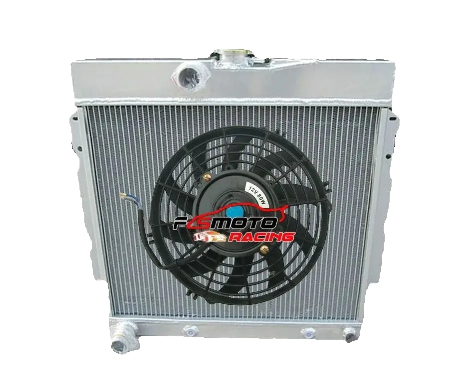 Aluminiumkühler, Kernmaß 538mm X 460mm X 42mm, Gesamtmaß 654mm X 600mm X 146mm, Einlass/auslassmaß 38mm, 2-reihen-konfiguration, Erhöhte Kühlleistung