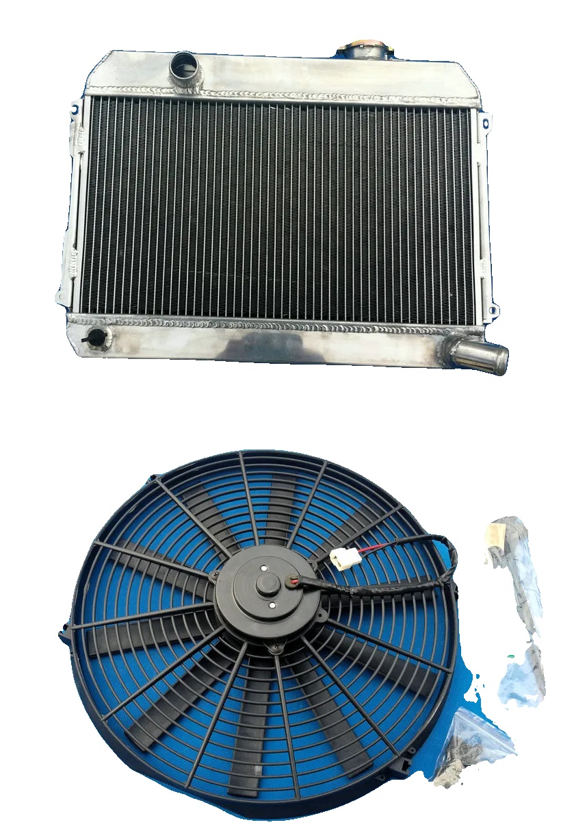 Kühler, Legierung Aluminium, Kernmaß 480mm X 275mm X 52mm, Einlass/auslass Durchmesser 35mm, Reihenanzahl 3, Kompatibilität Datsun 510 521 620 Pickup