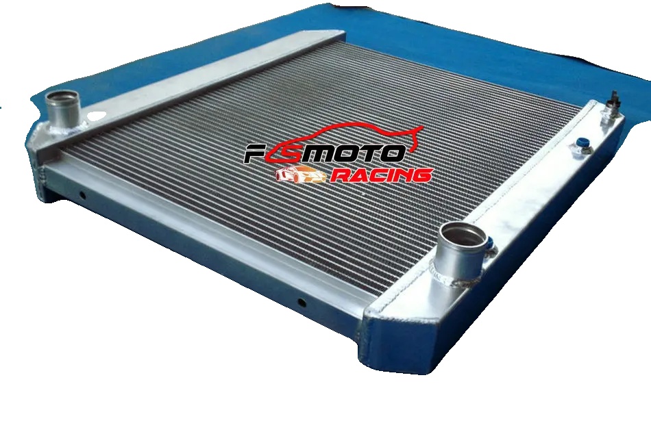 Heizkörper, Aluminium-material, Kernmaß 17-3/4" X 22-7/8" X 2", Gesamtmaß 23-1/2" X 25-1/2" X 2-3/4", Eingang 1-1/2", Ausgang 1-3/4