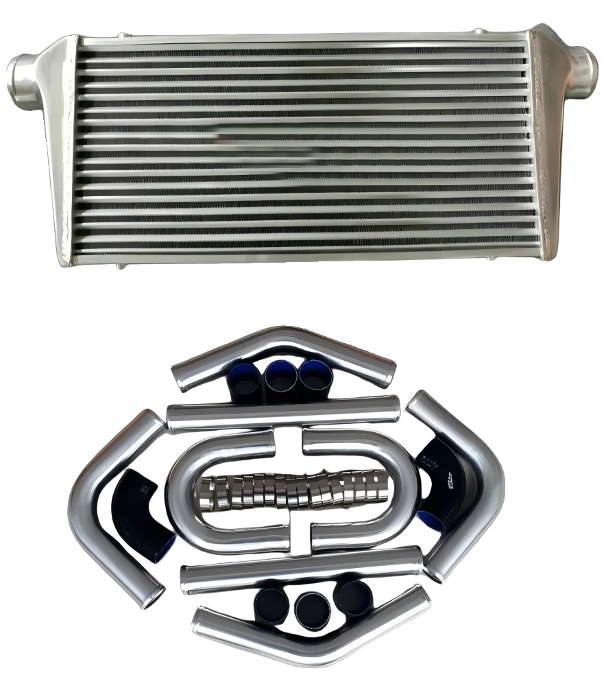 Turbo-ladeluftkühler, 3 Zoll Einlass, Komplettes Rohrkit, Intercooler Blk Kit