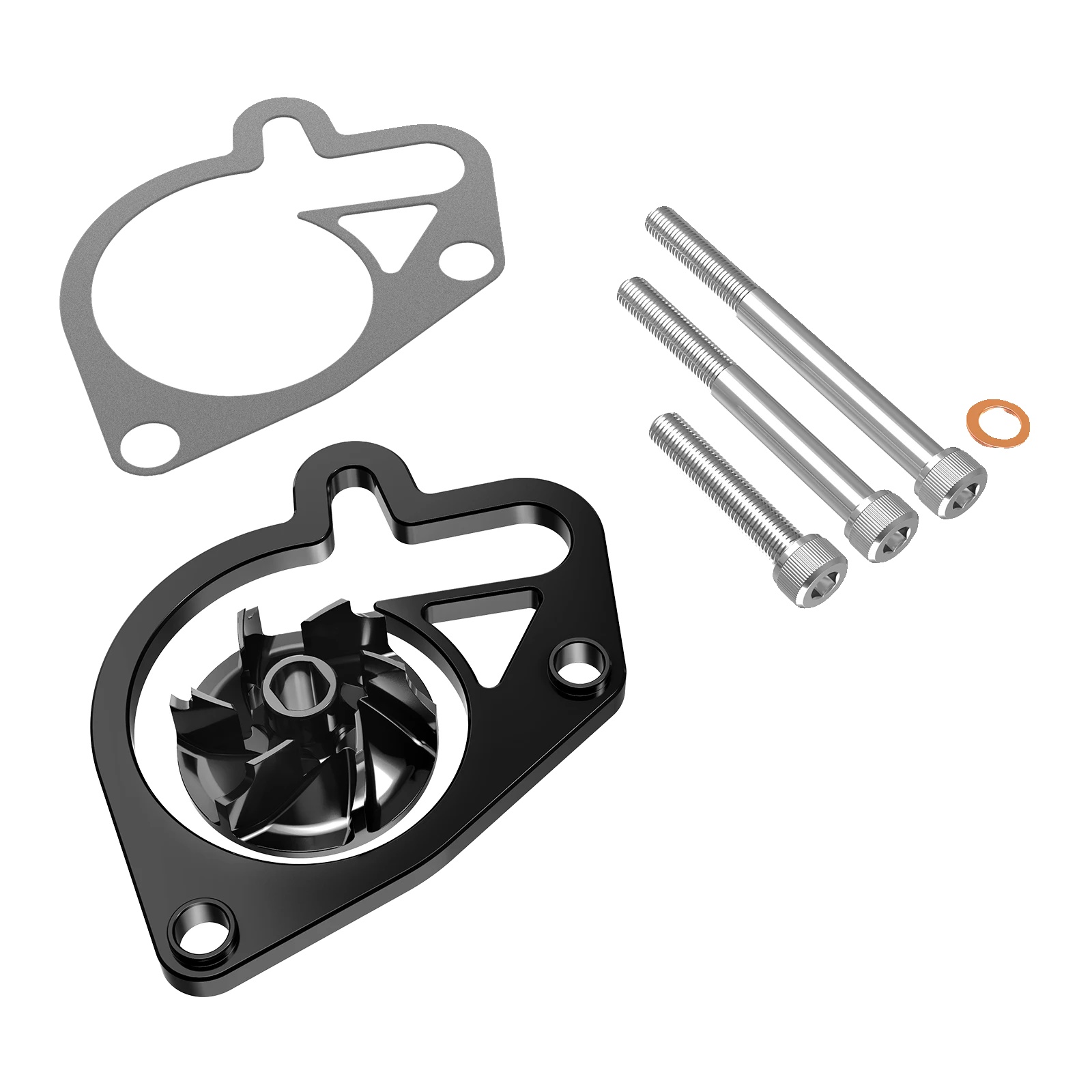 Wasserpumpenkühler, Übergroßer Laufrad, Cnc-technologie, Schwarz