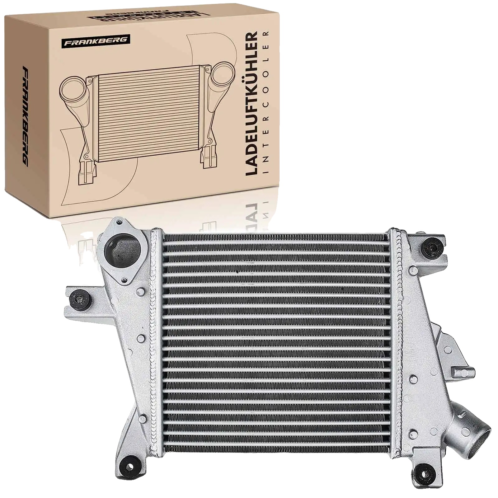 Turbo Kühler, Aluminium, 304 Mm Länge, 288 Mm Breite, 62 Mm Tiefe, Kompatibel Mit Nissan