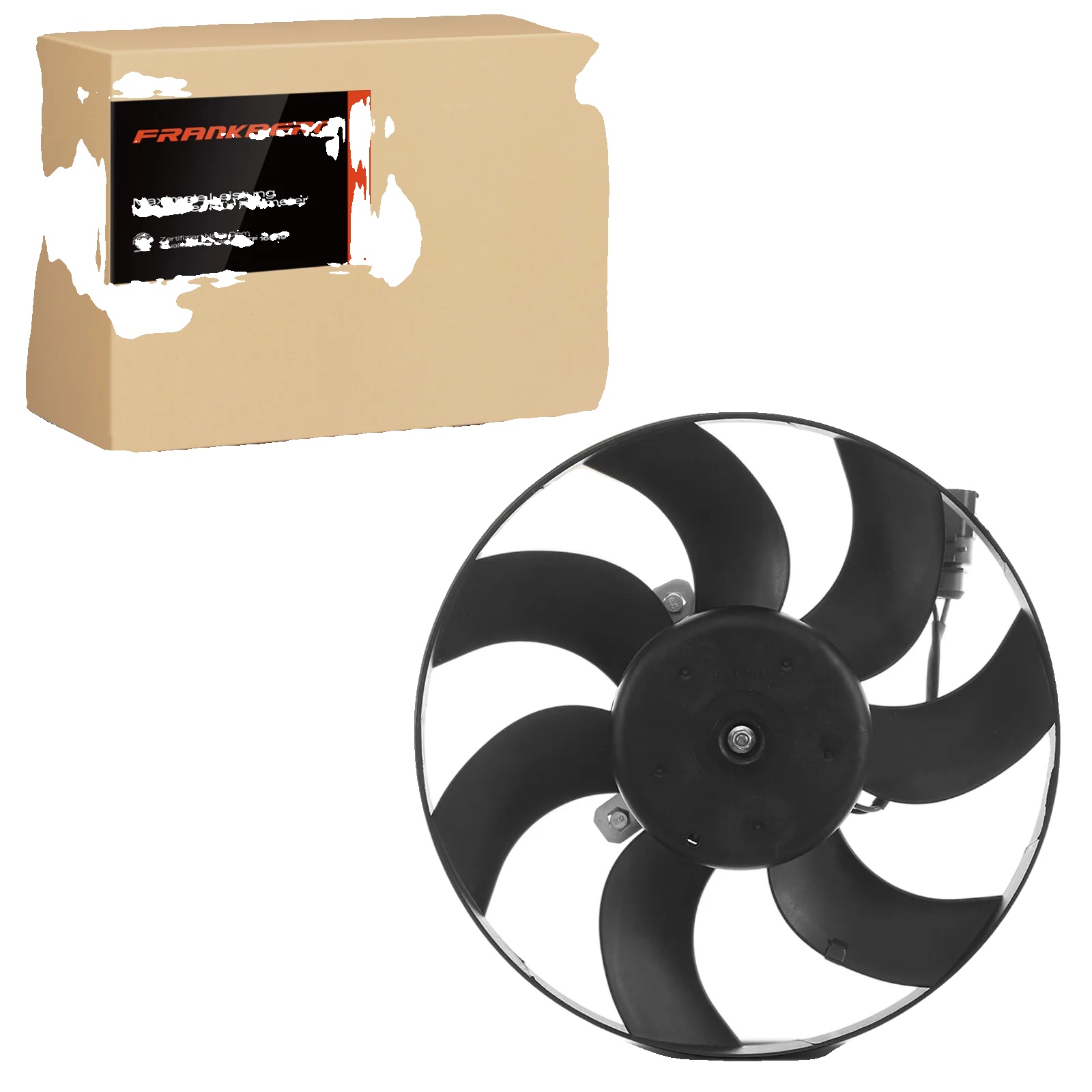 Motor Kühlerlüfter, Durchmesser 292 Mm, Spannung 12 V, Leistung 200 W, 7 Lüfterblätter, 2 Anschlusskontakte