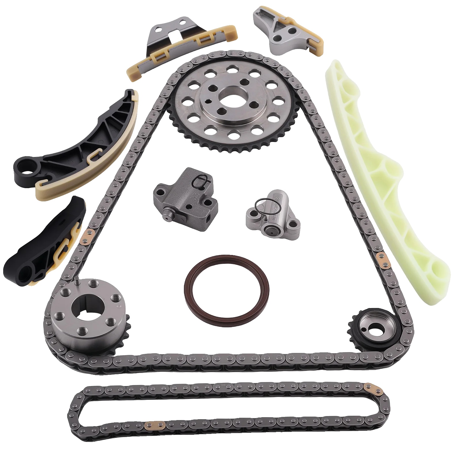 Timing-kettenkit, Stahl, Kompatibel Mit Mazda 3 Bl / 6 Gh / Cx-7, 2.2l Diesel Mzr-cd Motor, Hohe Haltbarkeit, Entspricht Den Branchenstandards