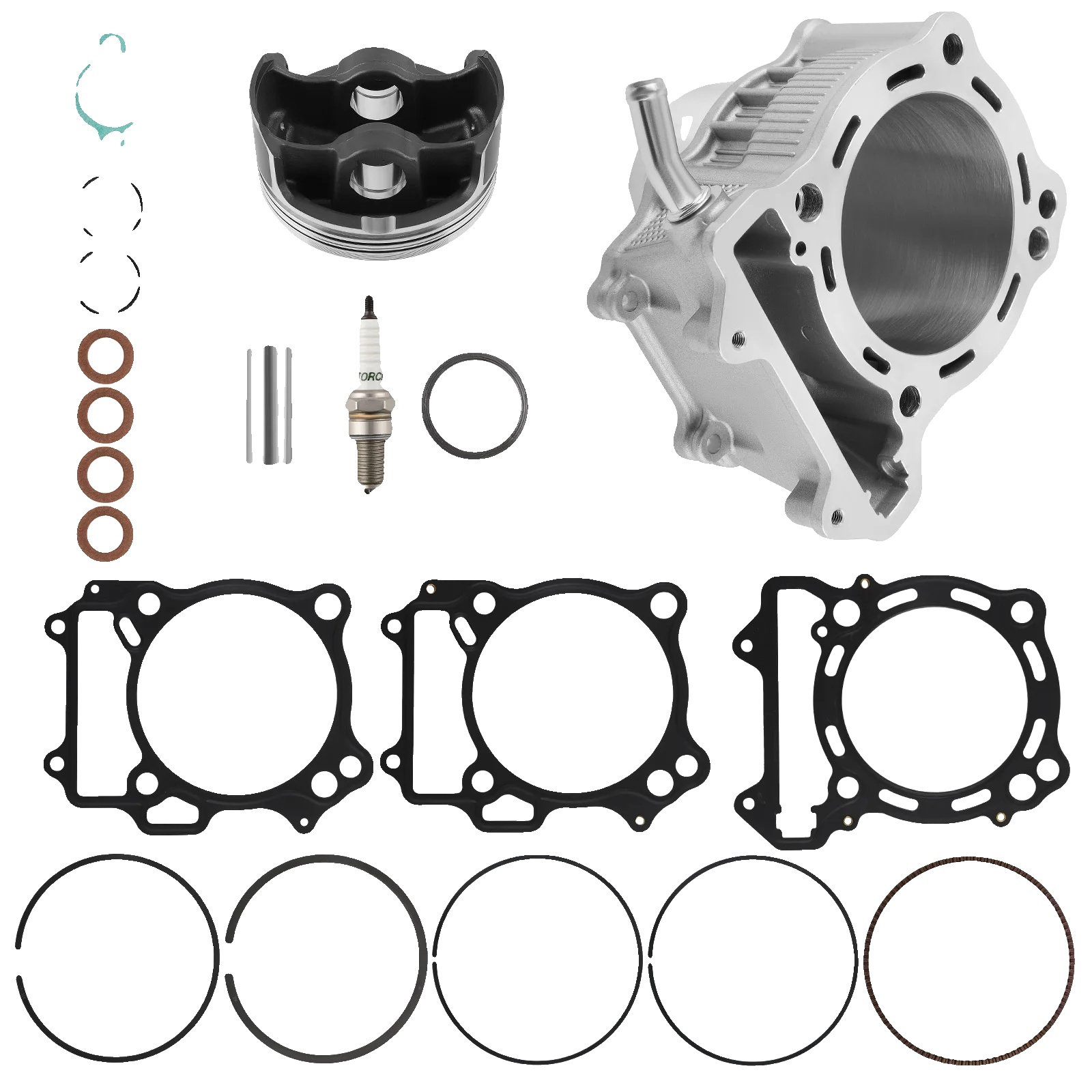 Zylinder Kolben Oberteil Reparaturset, Aluminiumzylinder, 94mm X 62,6mm Abmessungen, Kompatibel Mit Suzuki Ltz 400, 435cc Hubraum, 12,3:1