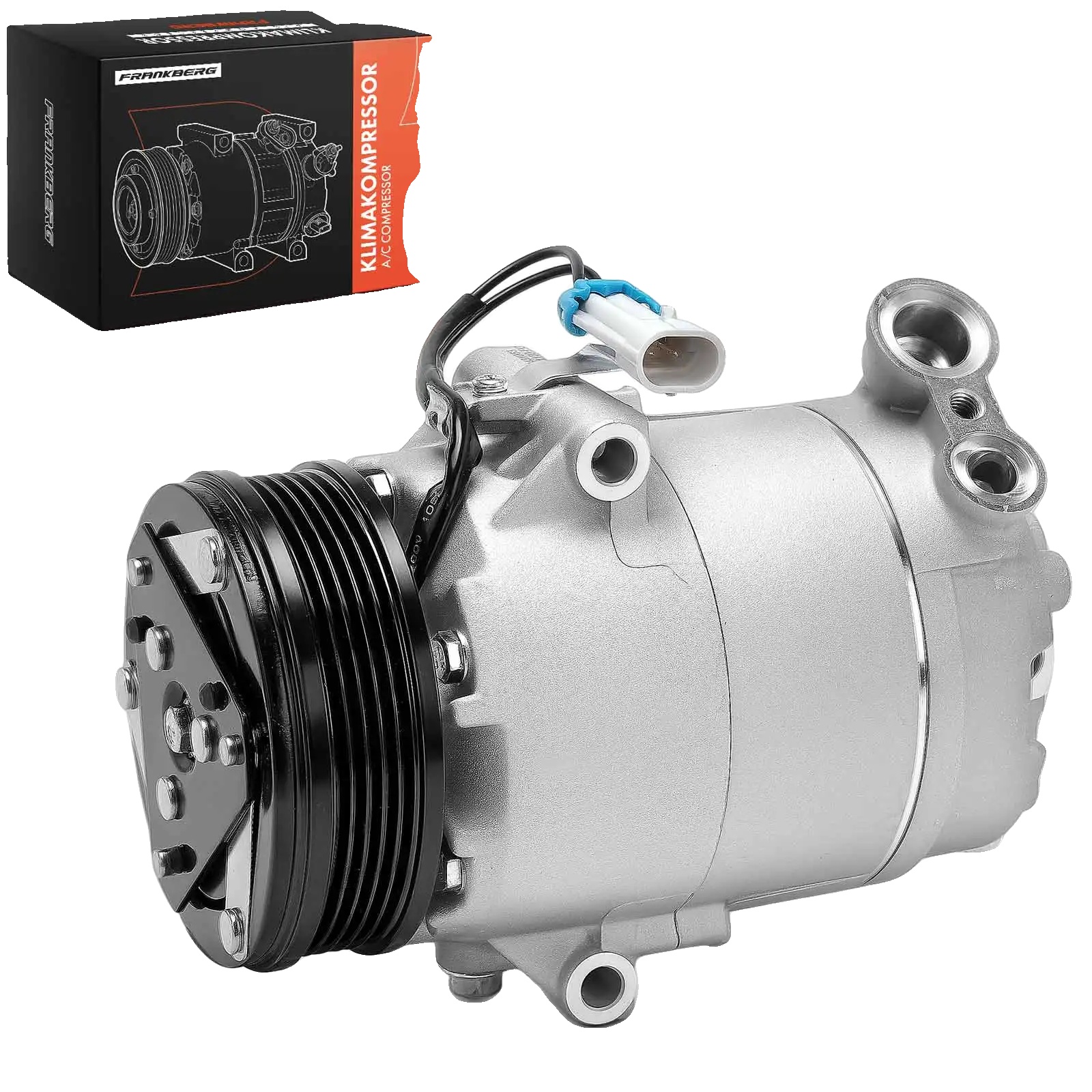 Klimakompressor, Riemenscheibendurchmesser 109 Mm, Kältemittel R134a, Spannung 12 V, Ölfüllmenge 150 Ml, Anzahl Der Rippen 6