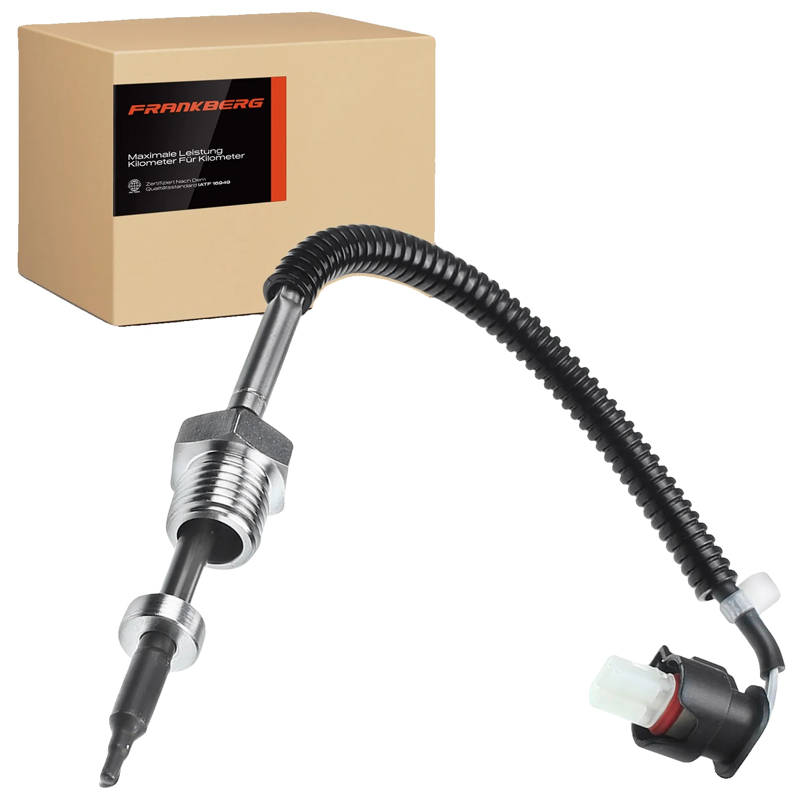Temperatursensor, Kabellänge 130 Mm, Steckertyp Oval, Anzahl Der Kontakte 2, Gewindegröße M14, Schlüsselgröße 17