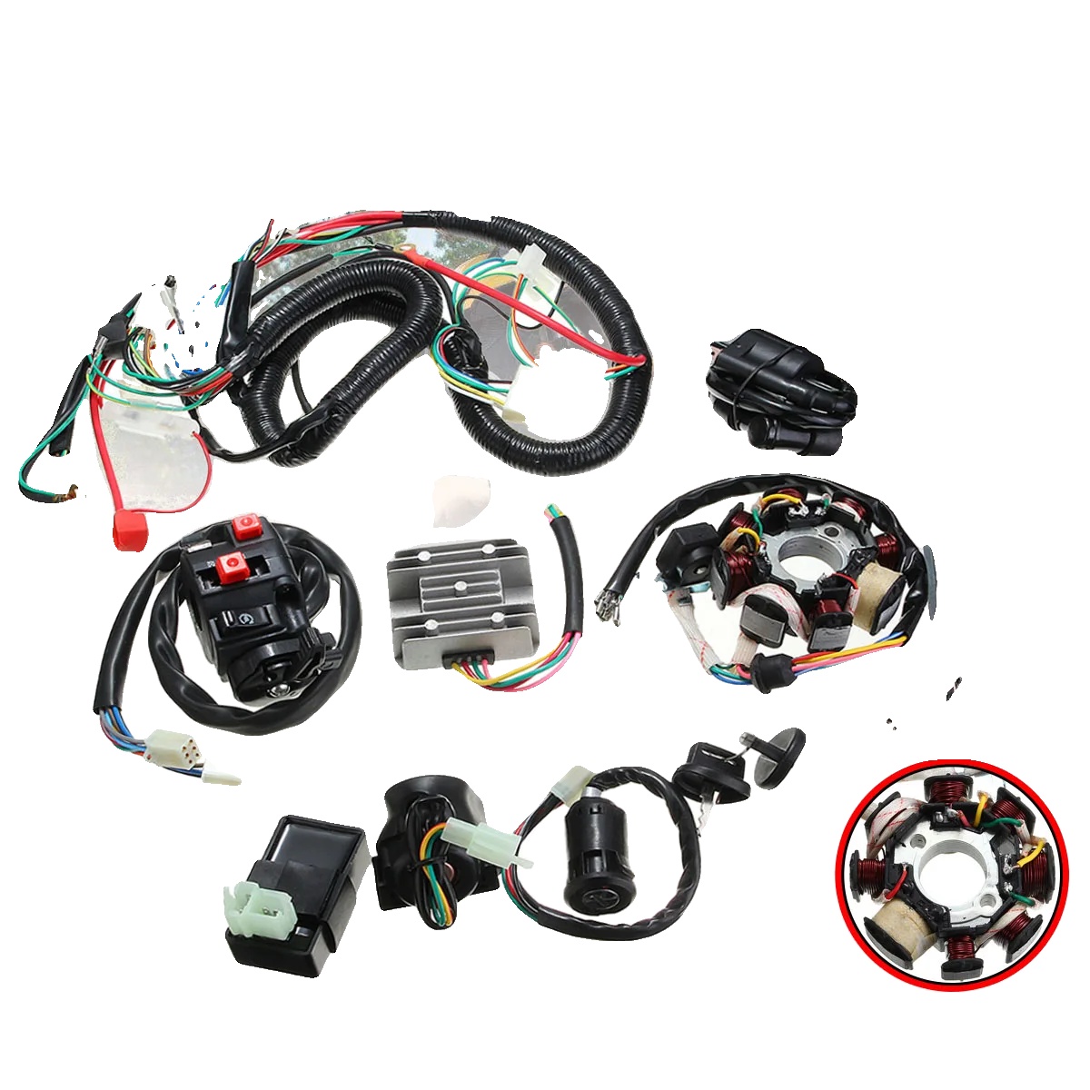 Cdi Zündkabelbaum-set, 12v Ac Spannung, Komplett-elektrik-set, Universelle Kompatibilität, Enthält Zündschlüssel, Ce-zertifiziert