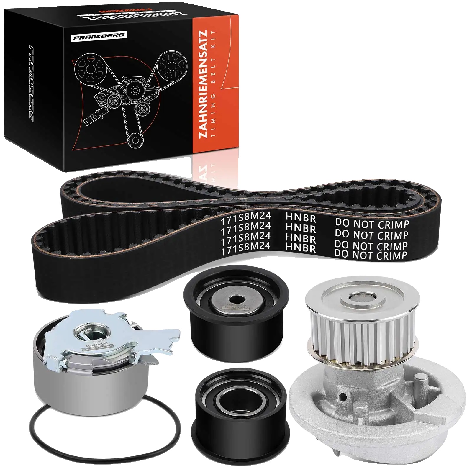 Zahnriemensatz, Länge 1368 Mm, Breite 24 Mm, Anzahl Der Zähne 171, Inklusive Wasserpumpe, Kompatibel Mit Opel Und Chevrolet