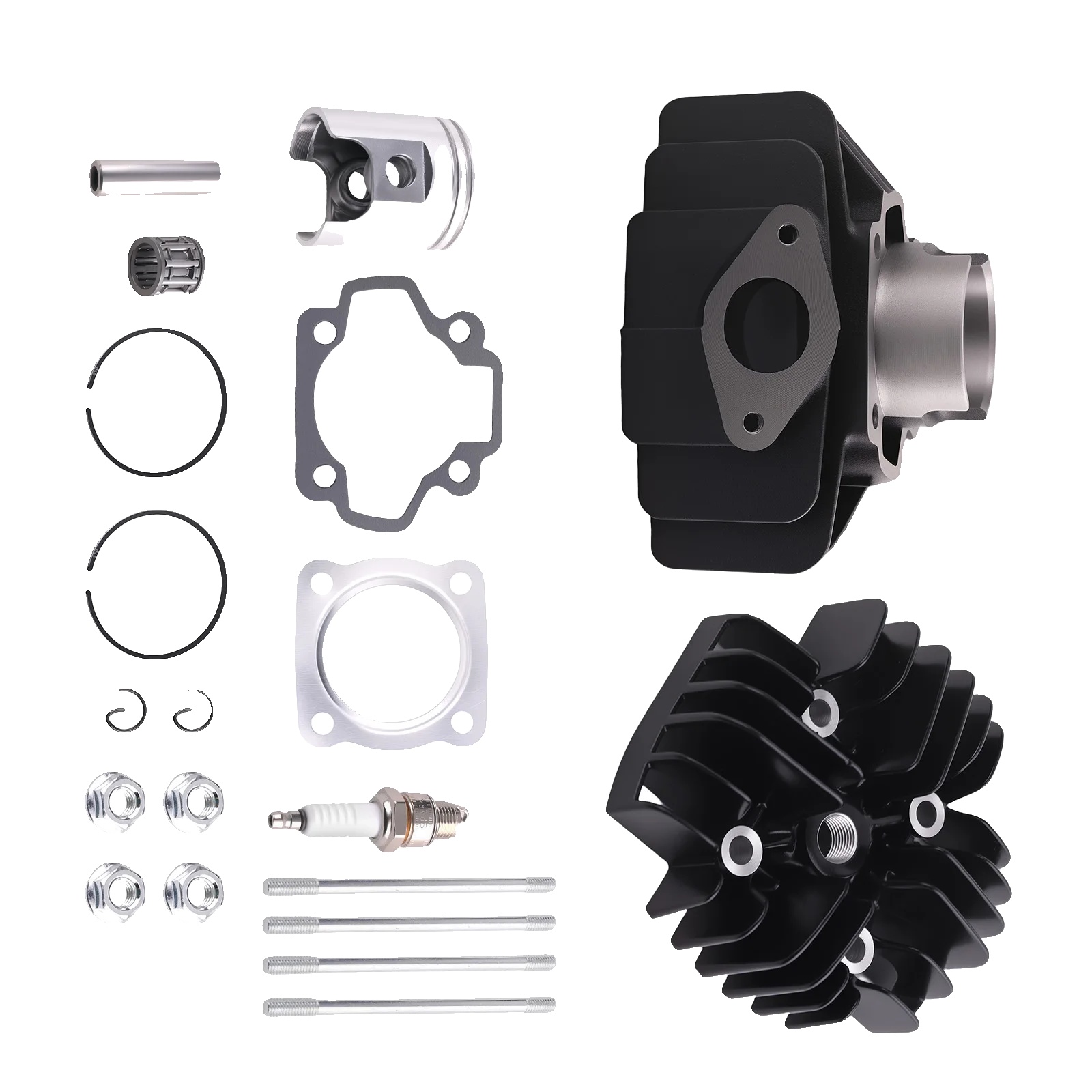 Motor Kit, 60cc, Zylinderbohrung 44mm, Gesamthöhe 87,5mm, Gewicht 6kg, Kompatibel Mit Yamaha Pw50 Und Qt50