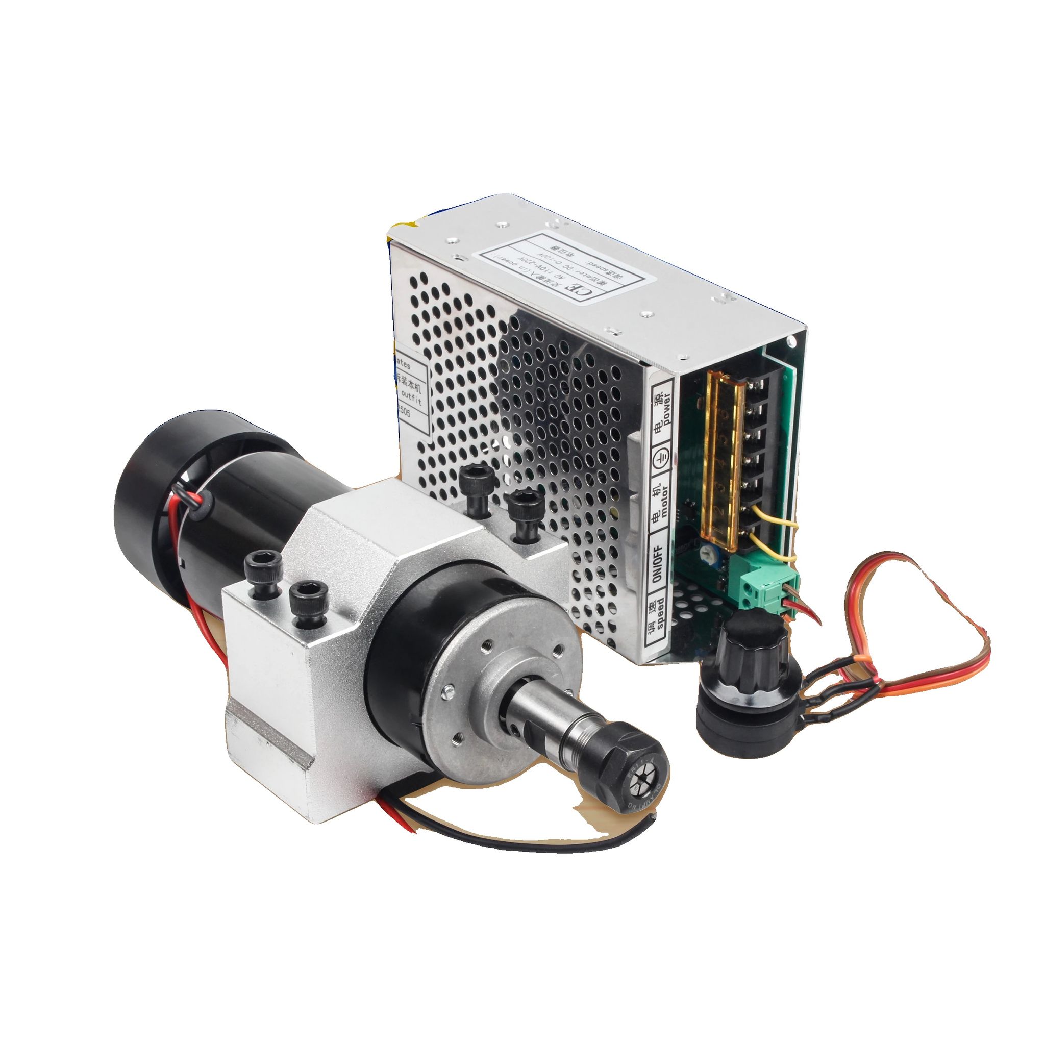 Cnc-spindelmotor, 500w Leistung, 220vac Spannung, 2000-12000 U/min Geschwindigkeit, Luftgekühlte Kühlung, Er11 Spannzangenkompatibilität