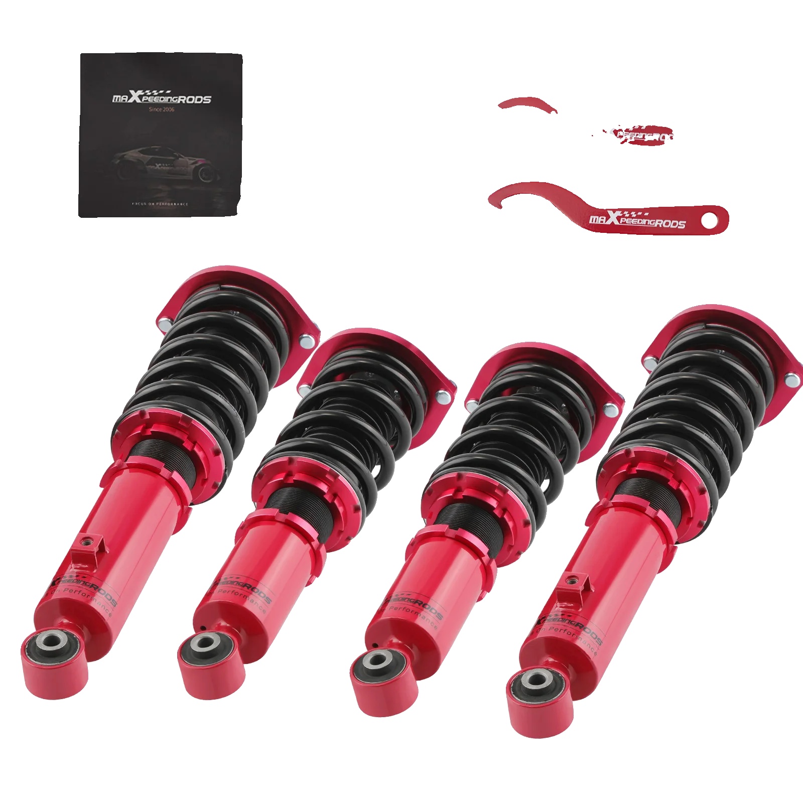 Gewindefahrwerk, Einstellbare Dämpfung 24 Stufen, Fahrhöhe Einstellbar 1-3 Zoll, Länge 63 Cm, Breite 51 Cm, Höhe 21 Cm