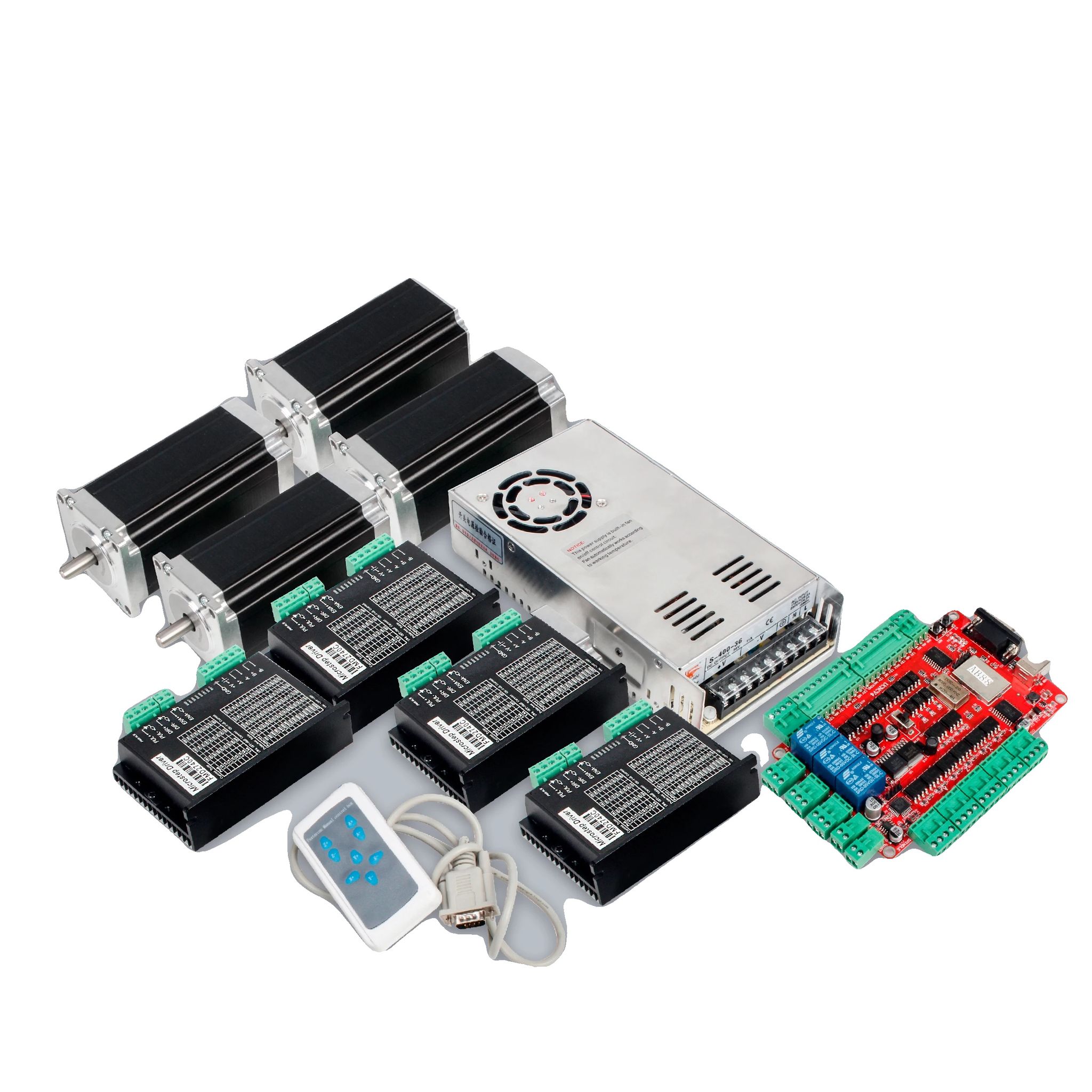 Cnc-controller-kit, Nema23-schrittmotoren, Fmd2740c-motortreiber, 4-achsen-kit