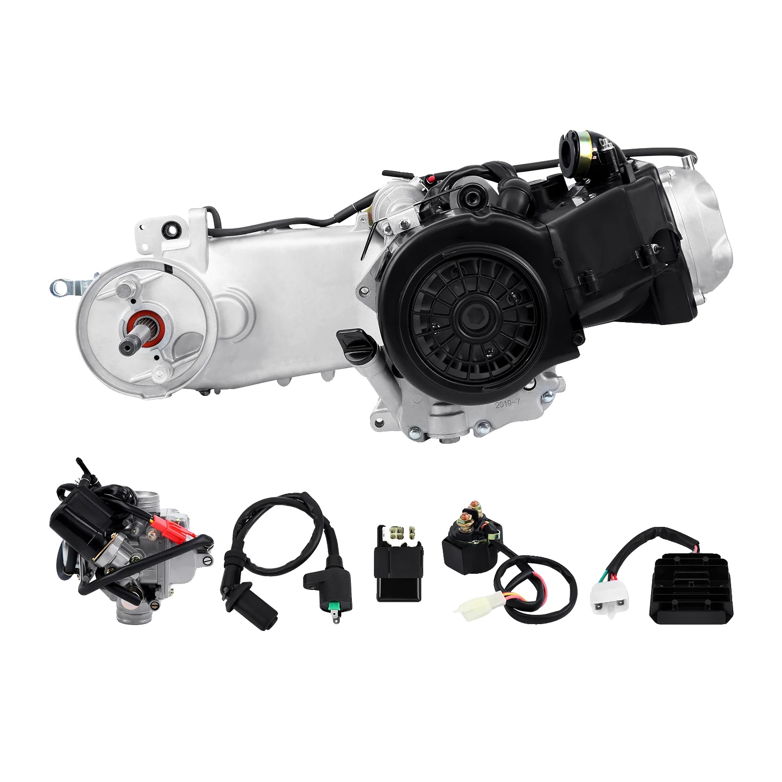 Motor-kit, 150cc Einzylinder, 4-takt Getriebe, Silber