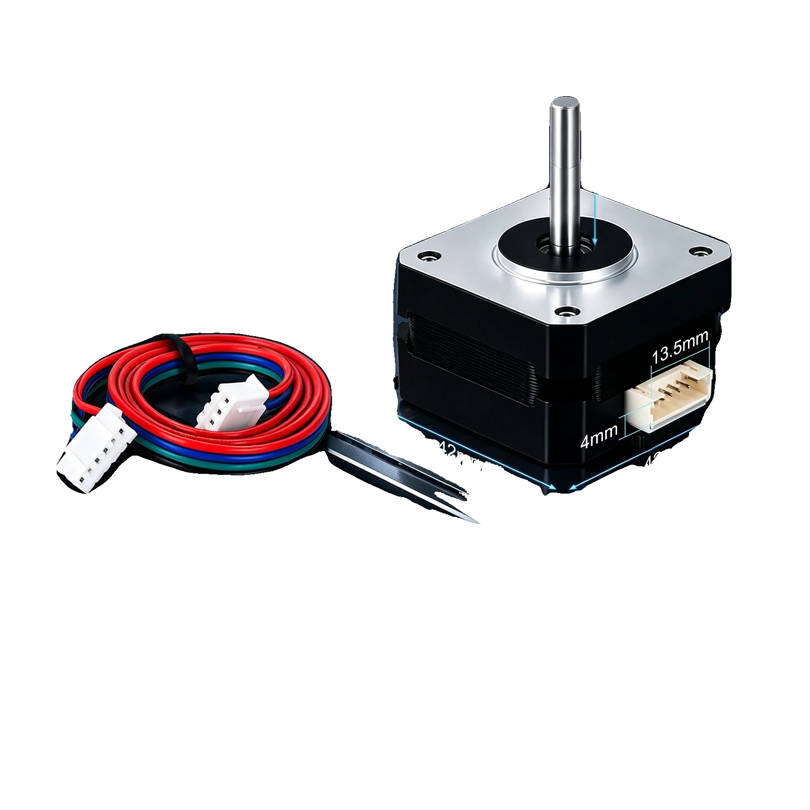 Schrittmotor, Hochleistung, Stabile Betrieb, Schwarz