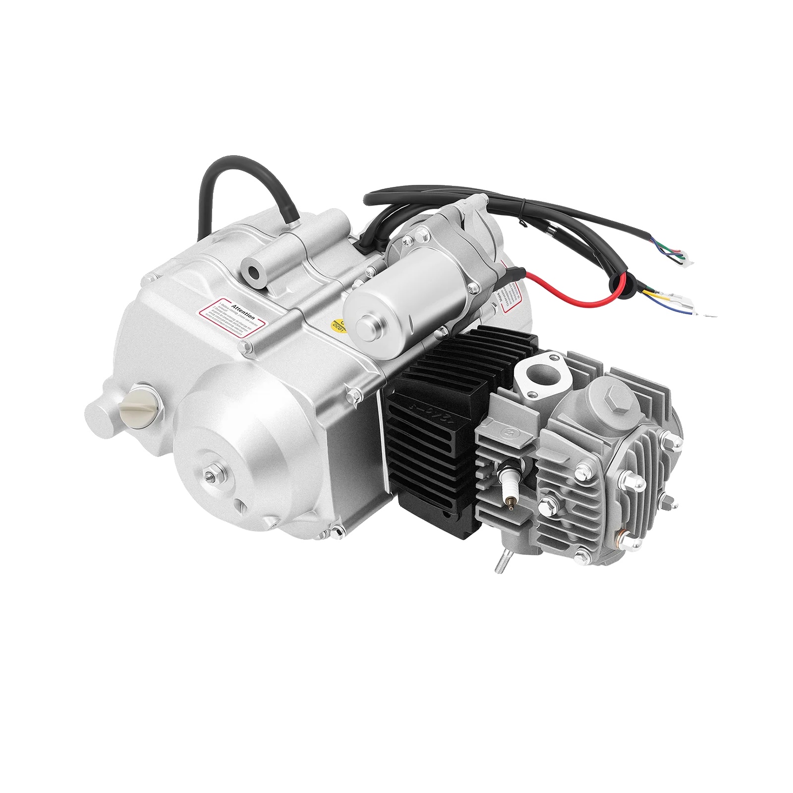 125cc Motor, 4-takt-design, Elektrostarter, Silber