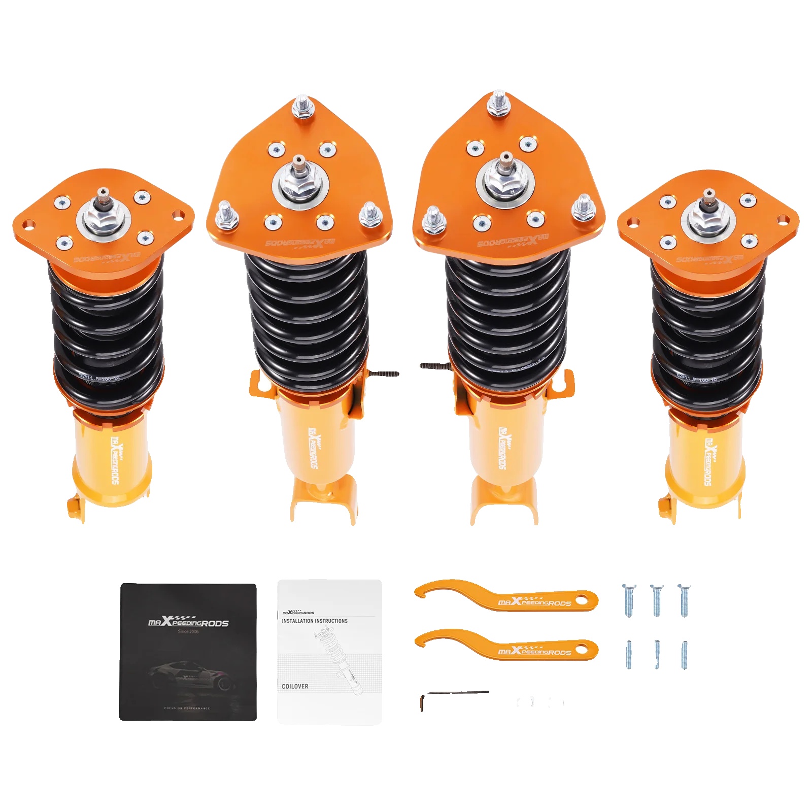 Gewindefedern, Einstellbare Dämpfung 24 Stufen, Fahrhöhe Einstellbar 1-3 Zoll, Länge 65 Cm, Breite 31 Cm, Gewicht 24 Kg
