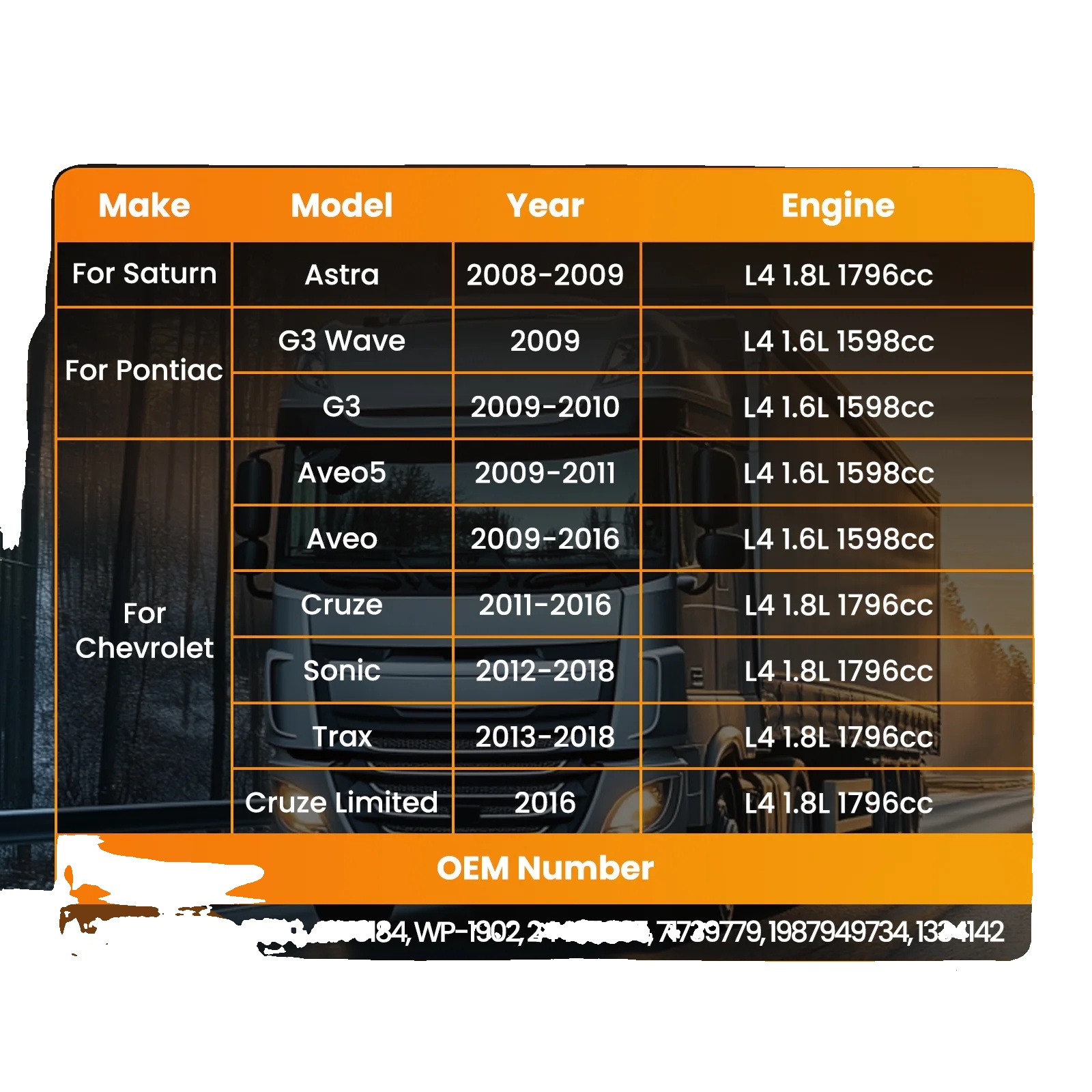Wasserpumpe, Stahlmaterial, Passend Für Chevrolet Aveo5 & Cruze 1.6l/1.8l, Motor-kompatibel, Entworfen Für Modelle Von 2009-2016, Direkter Ersatz