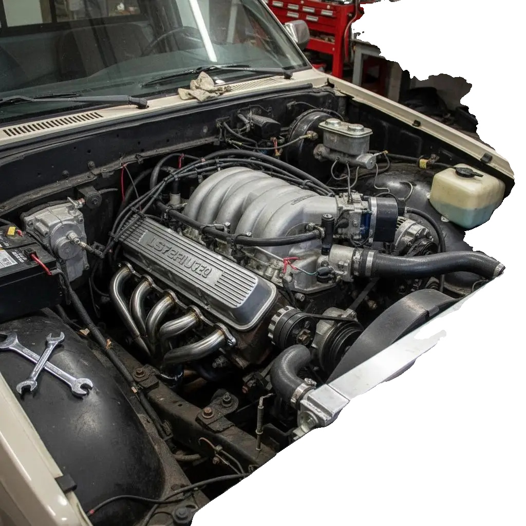 Auspuffkrümmer, Edelstahl, Universell Passend Für Ls V8-motoren, Armeegrün