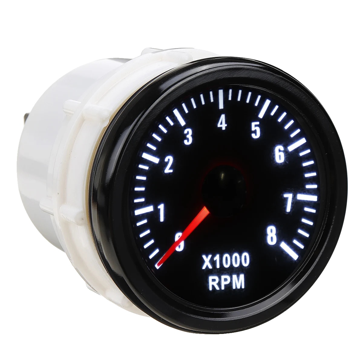 Tachometer, 52mm Durchmesser, 12v Spannung, 0-8000 U/min Anzeige, Analoge Anzeigeart, Drehzahlmesser